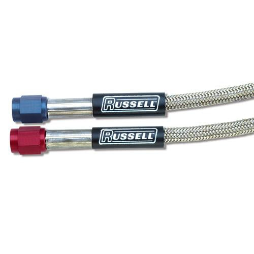 Russell Performance -4 AN to -3 AN 18in Pre-Made Nitrous and Fuel Line Fuel Lines Russell