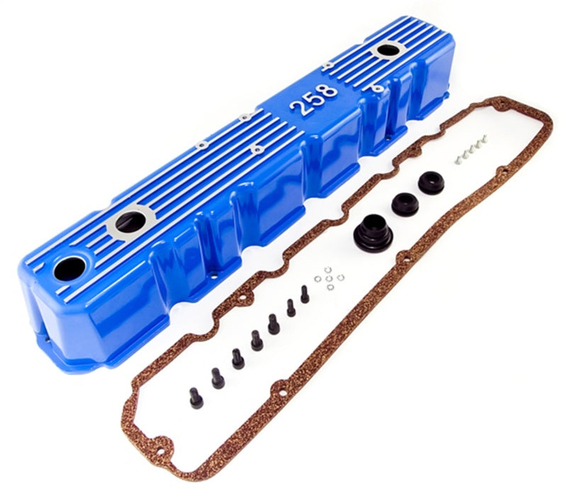 Omix Blue Aluminum Valve Cover 81-87 CJ & Wrangler Valve Covers OMIX