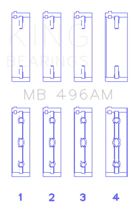 King Engine Bearings Mazda Kl V6 (Size +0.25mm) Main Bearing Set Bearings King Engine Bearings