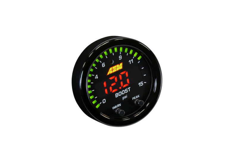 AEM X-Series Pressure 0-15psi Gauge Kit Gauges AEM