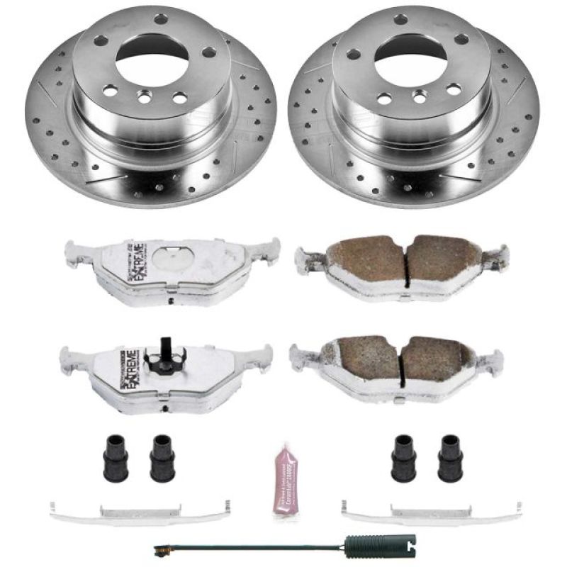 Power Stop 95-99 BMW 318ti Rear Z26 Street Warrior Brake Kit Brake Kits - Performance D&S PowerStop