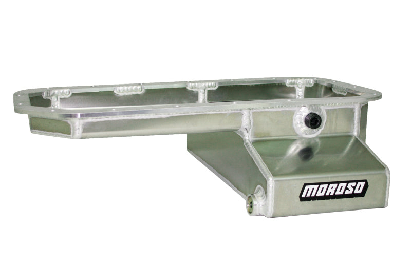 Moroso Toyota 2RZFE/3RZFE Kicked Out w/-16An Pick Up Wet Sump 5qt 5.5in Aluminum Oil Pan Oil Pans Moroso