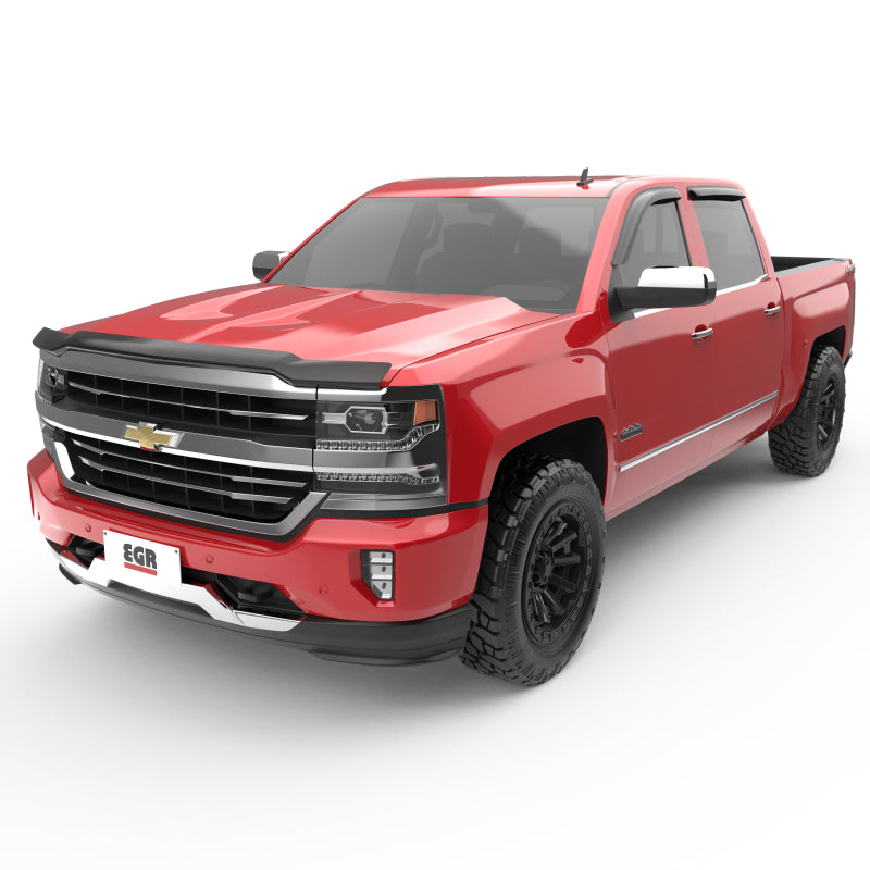 EGR 14+ Chev Silverado Ext Cab Tape-On Window Visors - Set of 4 Wind Deflectors EGR