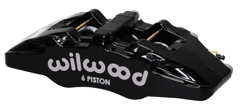 Wilwood Caliper-Forged Dynapro 6 5.25in Mount-Red-R/H 1.62/1.38in/1.38in Pistons .81in Disc Brake Calipers - Perf Wilwood