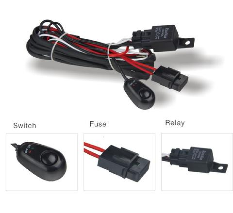 DV8 Offroad Wiring Harness w/ Relay & Switch Wiring Harnesses DV8 Offroad
