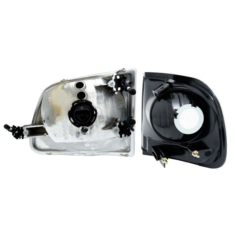 Raxiom 97-03 Ford F-150 G2 Euro Headlights w/ Parking Lights- Chrome Housing (Clear Lens) Headlights Raxiom