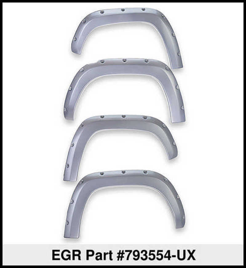 EGR 19-22 Ford Ranger Painted To Code Ingot Traditional Bolt-On Look Fender Flares Silver Set Of 4 Fender Flares EGR