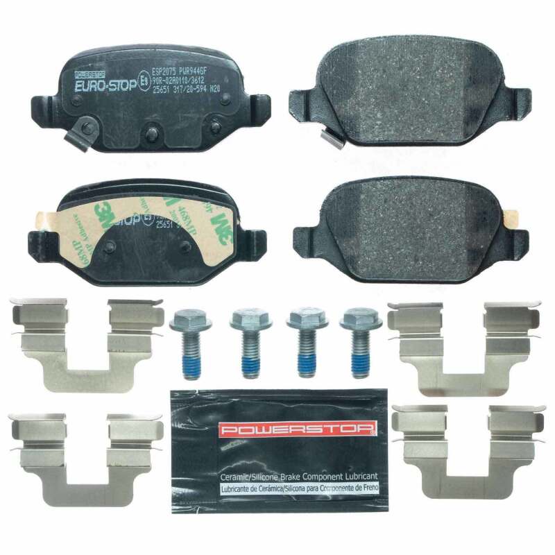 Power Stop 12-19 Fiat 500 Euro-Stop ECE-R90 Rear Brake Pads Brake Pads - OE PowerStop