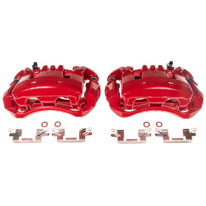 Power Stop 11-13 Nissan Leaf Front Red Calipers w/Brackets - Pair Brake Calipers - Perf PowerStop