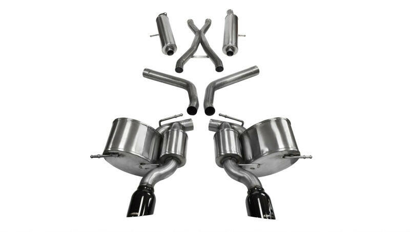 Corsa 2012-2013 Jeep Grand Cherokee 6.4L V8 Black Sport Cat-Back Exhaust Catback CORSA Performance