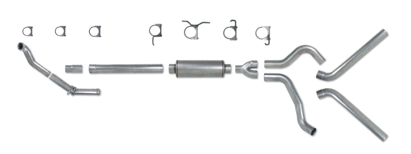 Diamond Eye KIT 4in TB DUAL AL: 94-97 FORD 7.3L F250/F350 PWRSTROKE NFS W/ CARB EQUIV STDS Turbo Back Diamond Eye Performance