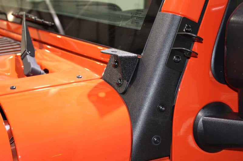 Fishbone Offroad 07-18 Jeep Wrangler JK Windshield Light Bracket Light Mounts Fishbone Offroad