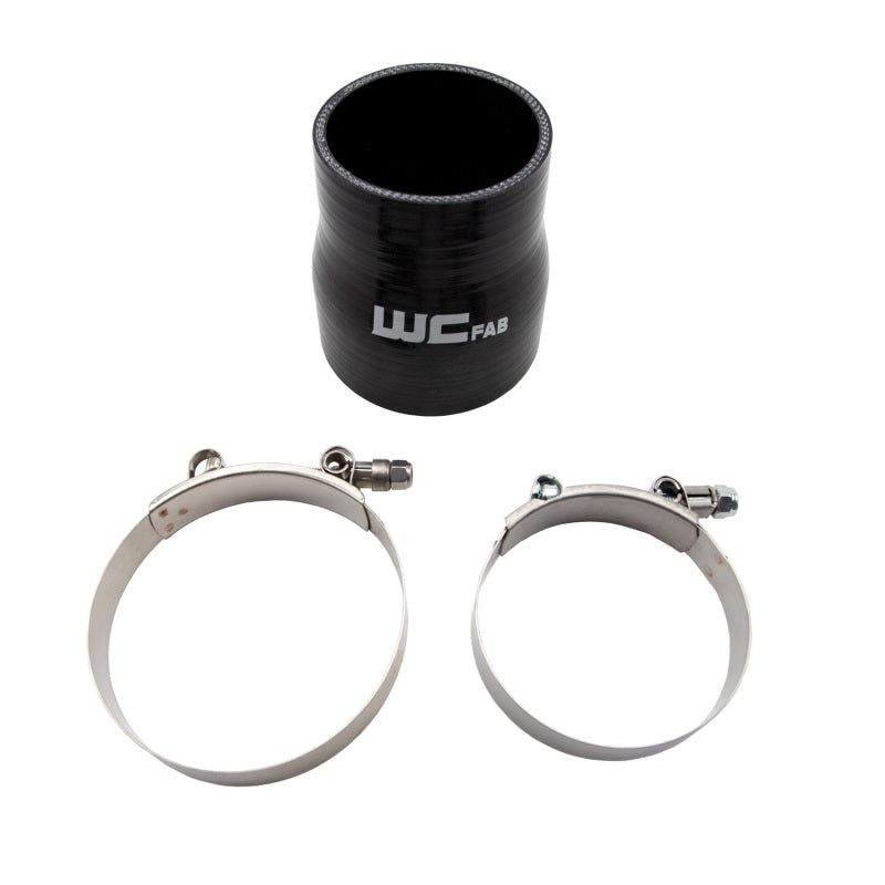 Wehrli 3in x 3.5in ID Straight Reducer x 4in Long Silicone Boot & Clamp Kit Clamps Wehrli