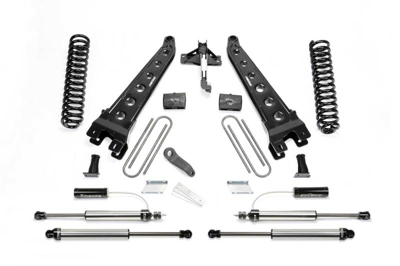 Fabtech 17-21 Ford F250/350 4WD Diesel 6in Rad Arm Sys w/Coils & 2.25 Dl Resi Frt & Dl Rr Shks Lift Kits Fabtech