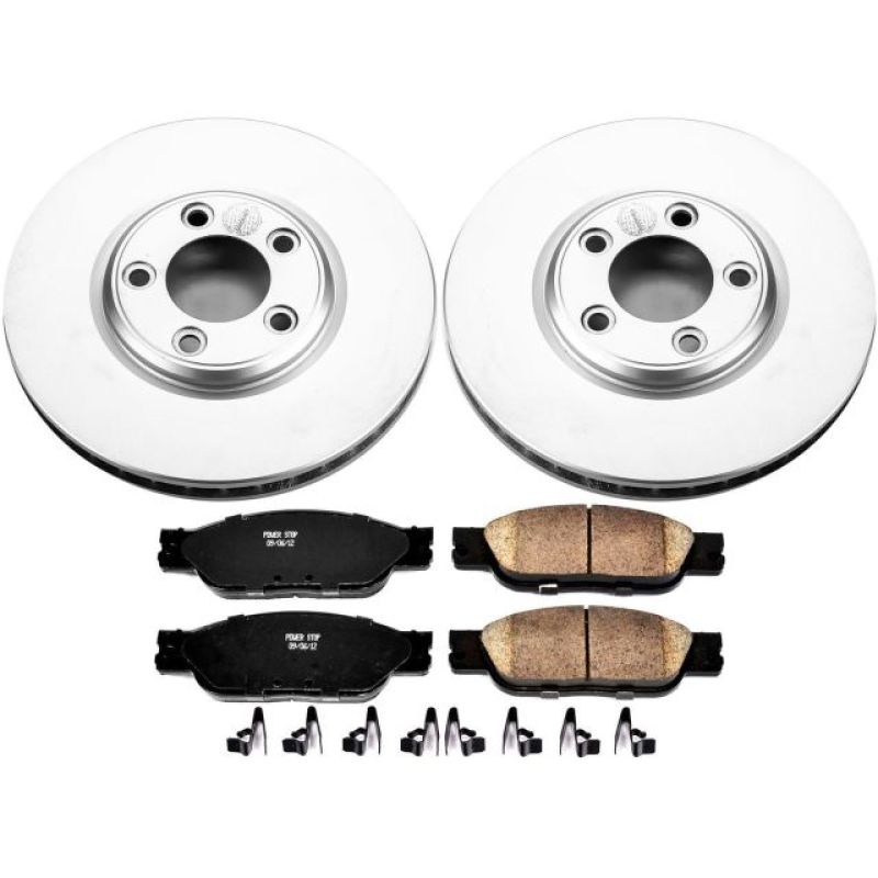 Power Stop 03-04 Jaguar S-Type Front Z17 Evolution Geomet Coated Brake Kit Brake Kits - Performance Blank PowerStop