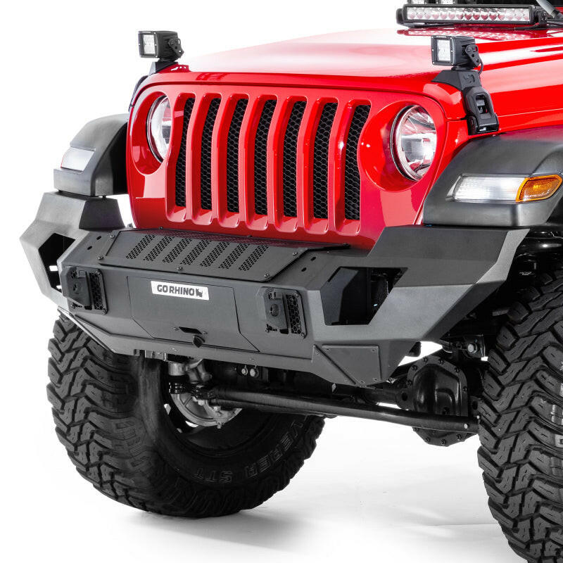 Go Rhino 07-20 Jeep Wrangler JL/JLU/JK/JKU/Gladiator JT Trailline Front Full Width Bumper Bumpers - Steel Go Rhino