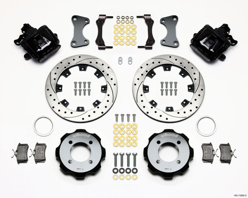 Wilwood Combination Parking Brake Rear Kit 11.75in Drilled 2011 Fiesta Rear Brake Calipers - Perf Wilwood