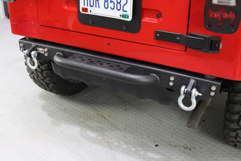 Fishbone Offroad 97-06 Jeep Wrangler TJ Rear Bumper W/Step Piranha Series Bumpers - Steel Fishbone Offroad