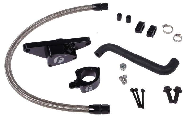 Fleece Performance 06-07 Auto Trans Cummins Coolant Bypass Kit w/ Stainless Steel Braided Line Coolant Bypass Kits Fleece Performance
