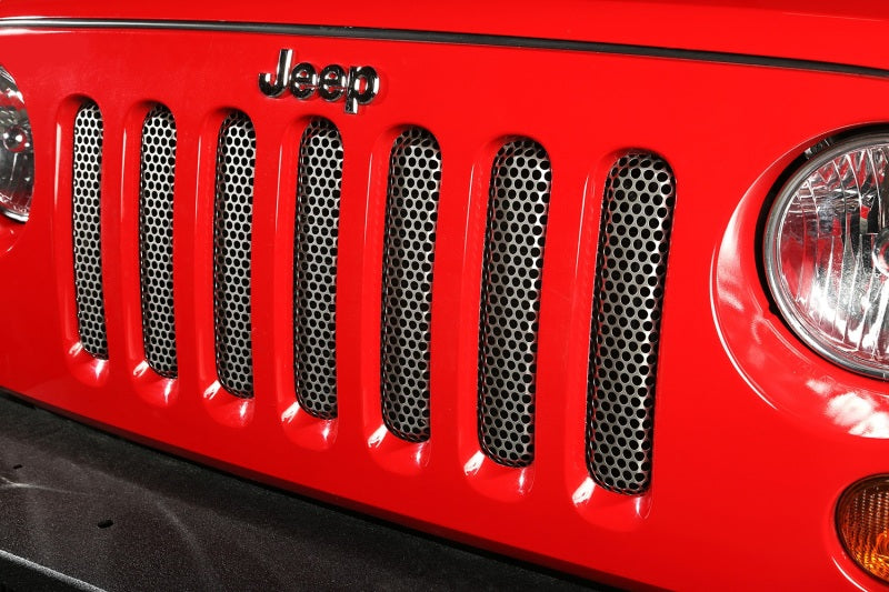 Rugged Ridge Grille Insert Satin Stainless 07-18 Jeep Wrangler Grilles Rugged Ridge