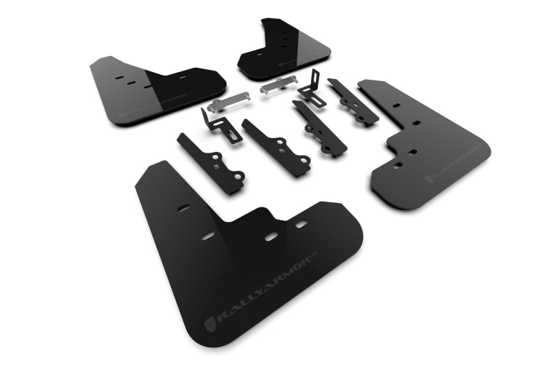 Rally Armor 2025+ Kia K4 Black Mud Flap Dark Grey Logo Mud Flaps Rally Armor