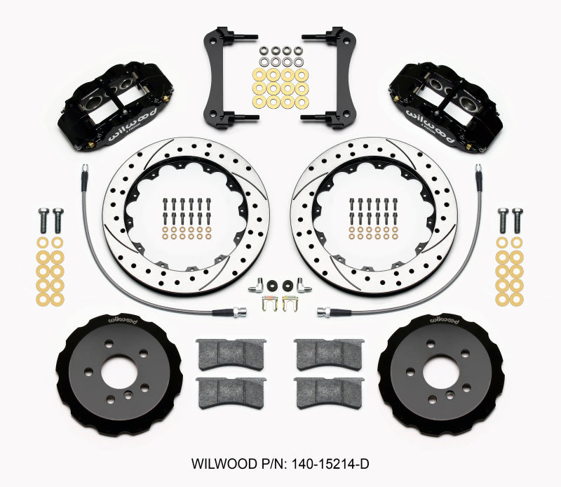 Wilwood Narrow Superlite 6R Front Hat Kit 12.88in Drilled 2014-2015 Mini Cooper w/Lines Big Brake Kits Wilwood