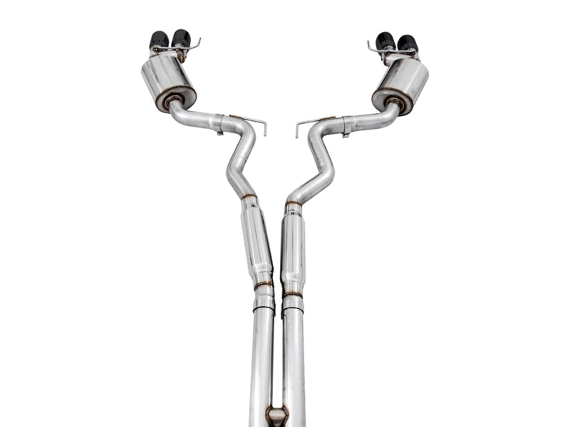 AWE Tuning 2018+ Ford Mustang GT (S550) Cat-Back Exhaust - Touring Edition (Quad Diamond Black Tips) Catback AWE Tuning