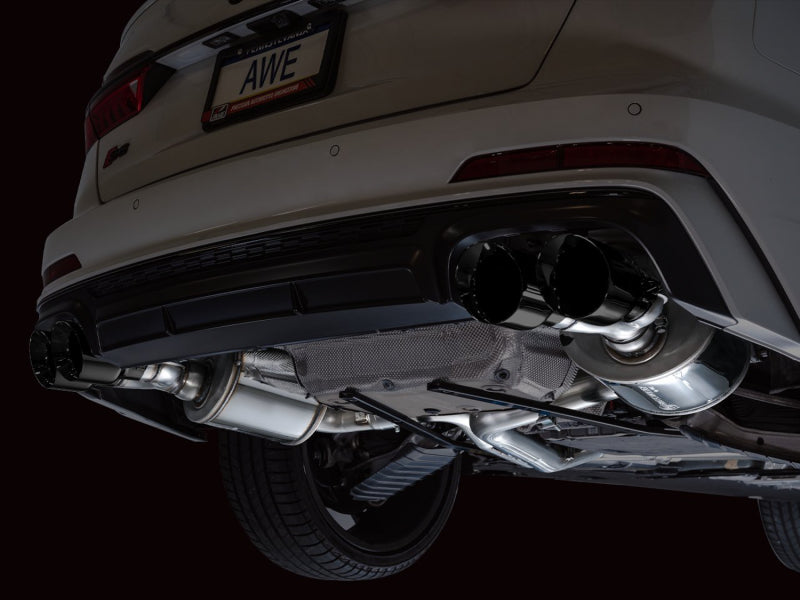 AWE Tuning 19-23 Audi C8 S6/S7 2.9T V6 AWD Touring Edition Exhaust - Diamond Black Tips Catback AWE Tuning