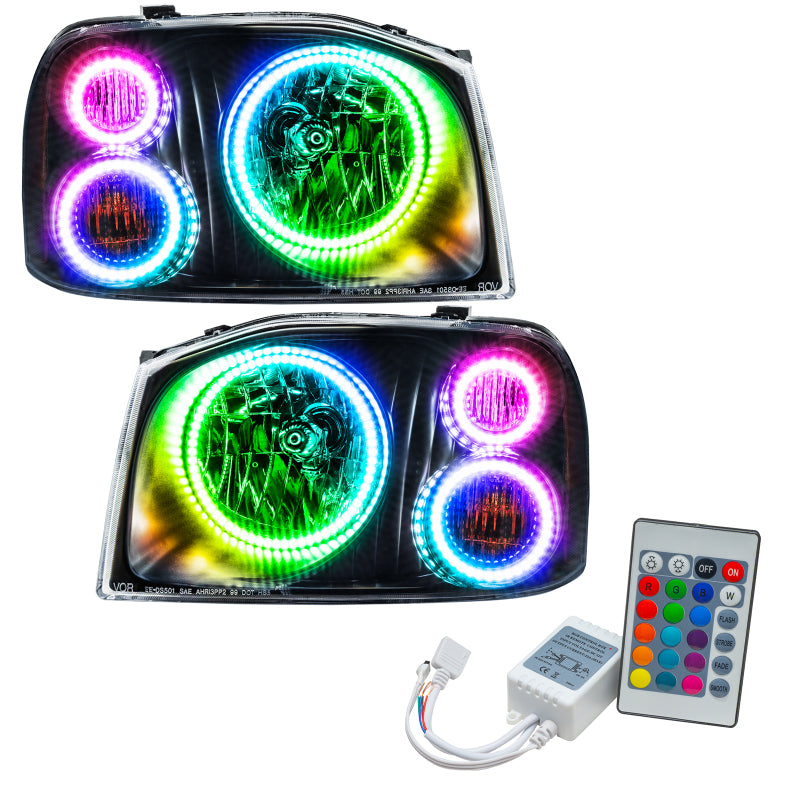 Oracle 01-04 Nissan Frontier SMD HL - Triple Halo - ColorSHIFT w/ Simple Controller Headlights ORACLE Lighting
