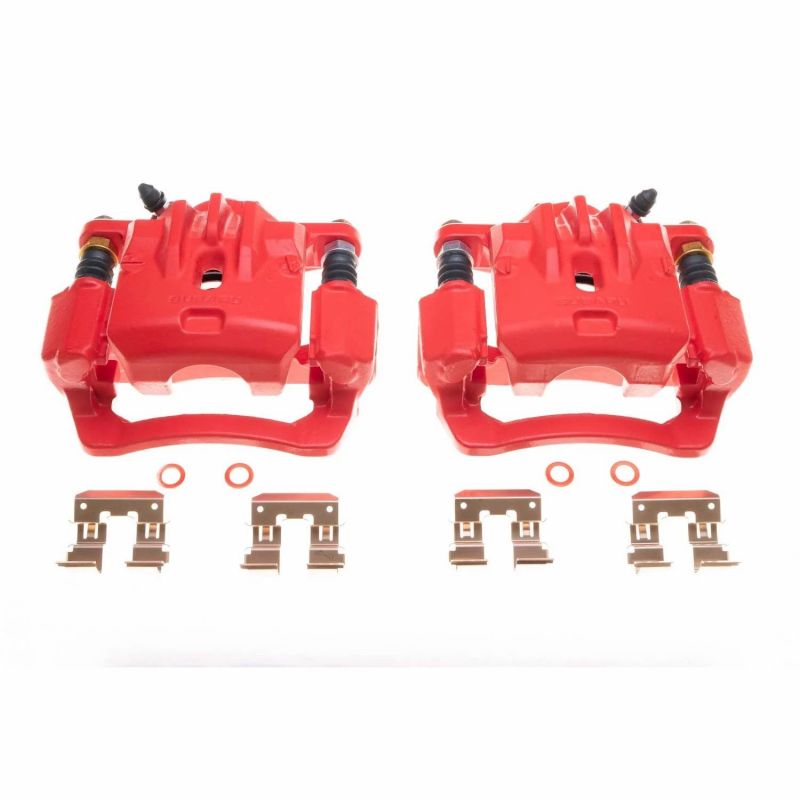 Power Stop 16-18 Subaru Crosstrek Rear Red Calipers - Pair Brake Calipers - Perf PowerStop