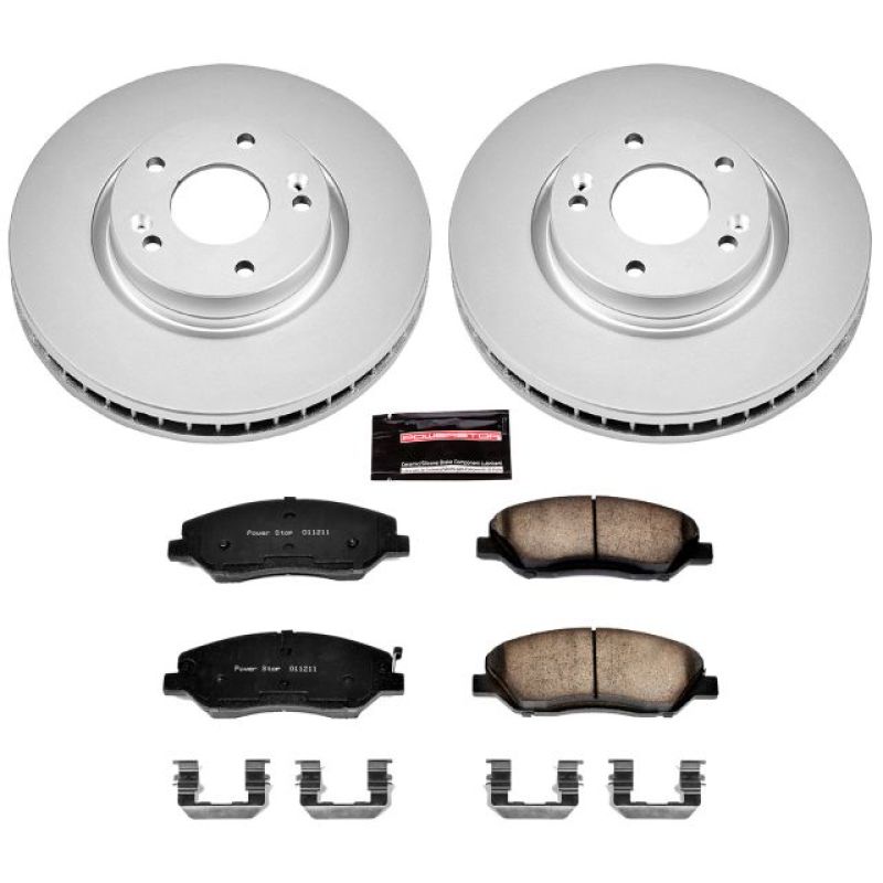 Power Stop 07-09 Hyundai Santa Fe Front Z17 Evolution Geomet Coated Brake Kit Brake Kits - Performance Blank PowerStop