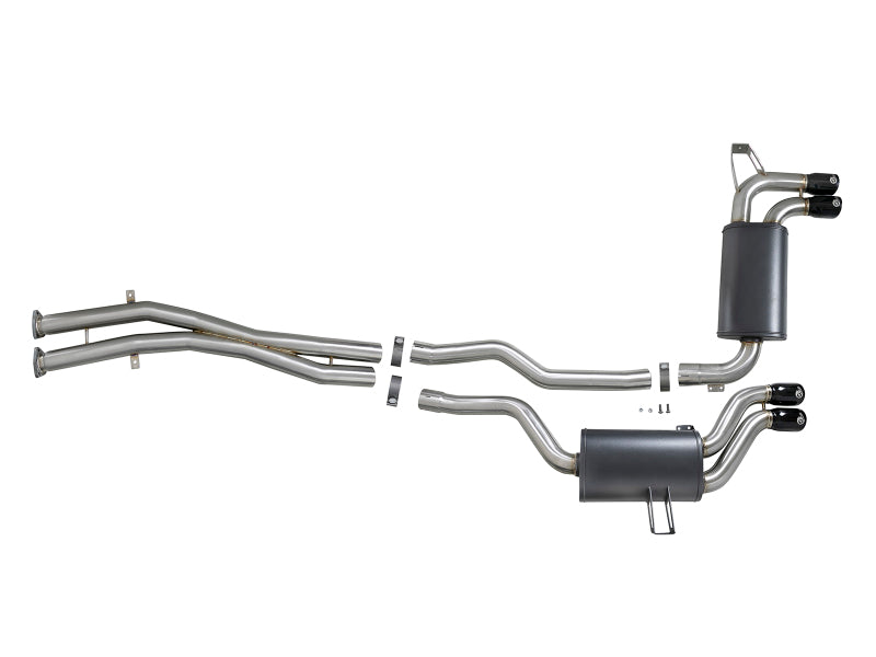 aFe MACH ForceXP 2.5 IN 304 Stainless Steel Cat-Back Exhaust System w/ Black Tips 01-06 BMW M3 (E46) Catback aFe