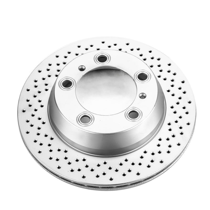 Power Stop 17-19 Porsche 718 Boxster Rear Evolution High Carbon Geomet Coated Rotor Brake Rotors - OE - Cryo PowerStop