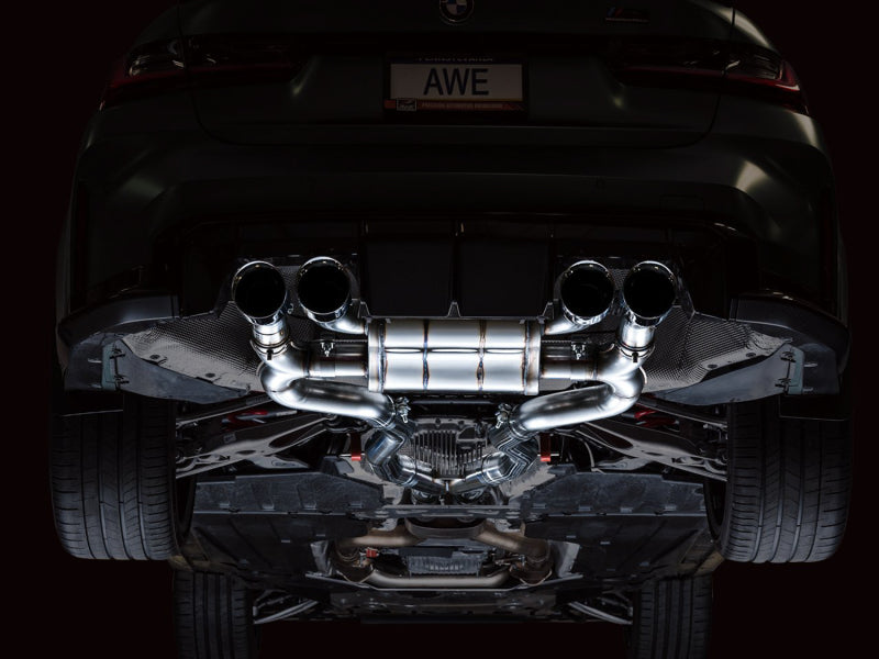 AWE Tuning SwitchPath Cat-Back Exhaust for BMW G8X M3/M4 - Chrome Silver Tips Catback AWE Tuning