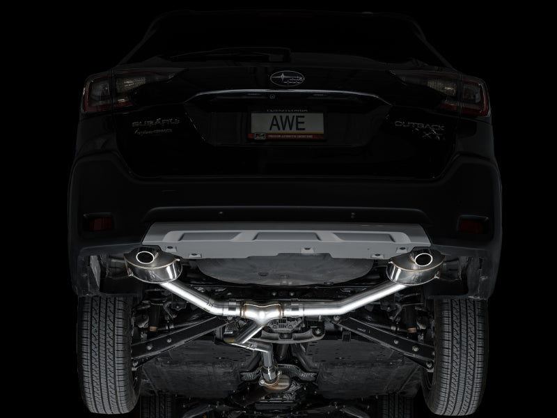 AWE 20-25 Subaru Outback (Wilderness & XT) 0FG Catback Exhaust w/Dual BashGuards Catback AWE Tuning