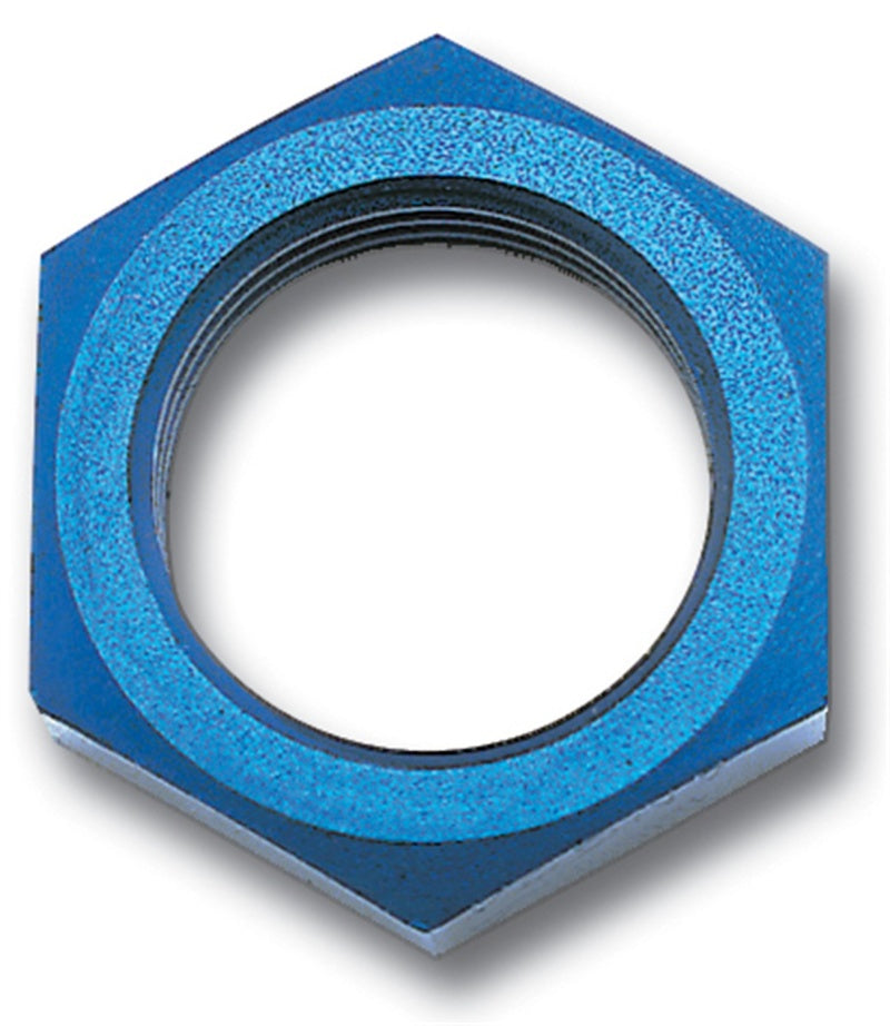 Russell Performance -12 AN Bulkhead Nuts 1 1/16in -12 Thread Size (Blue) Hardware - Singles Russell