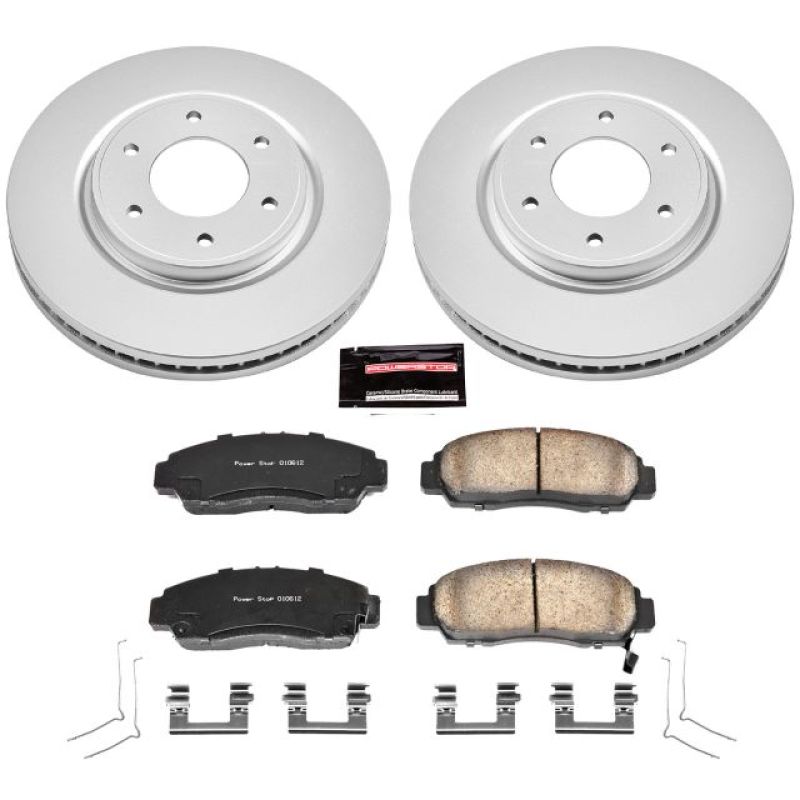 Power Stop 12-15 Nissan Armada Front Z17 Evolution Geomet Coated Brake Kit Brake Kits - Performance Blank PowerStop