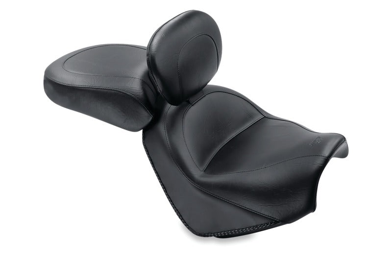 Mustang 05-11 Suzuki Boulevard M50 Standard Touring 2PC Seat w/Driver Backrest - Black Two-Piece Motorcycle Seats Mustang Motorcycle