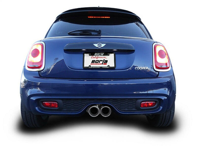 Borla 14-15 Mini Cooper S F56 2.0L Turbo AT/MT FWD 2DR 2.5in S-Type Rear Section Exhaust 4in Tips Axle Back Borla
