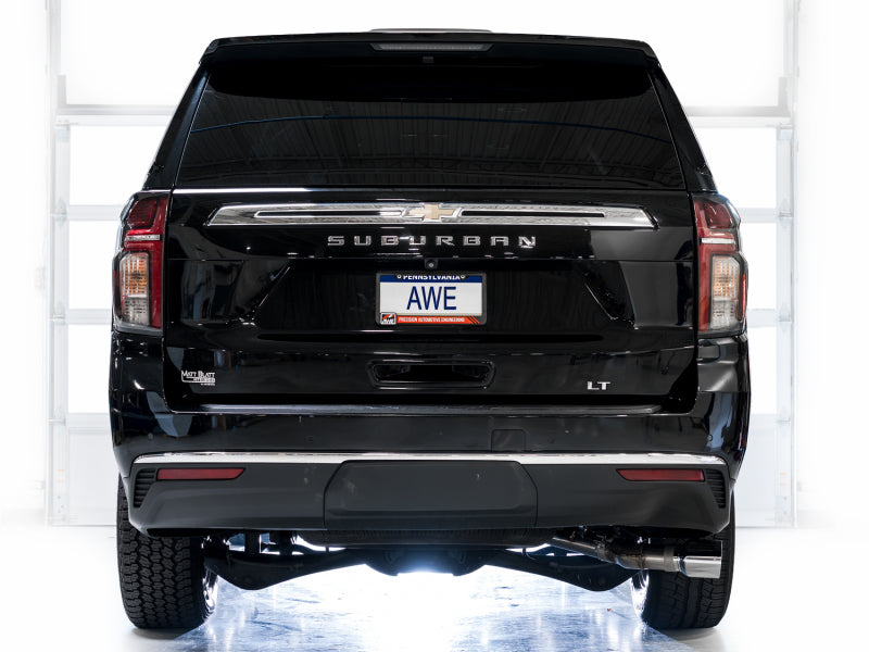 AWE Tuning 2021+ GMC Suburban/Yukon XL 5.3L 0FG Side Exit Catback Exhaust - Chrome Silver Tips Catback AWE Tuning