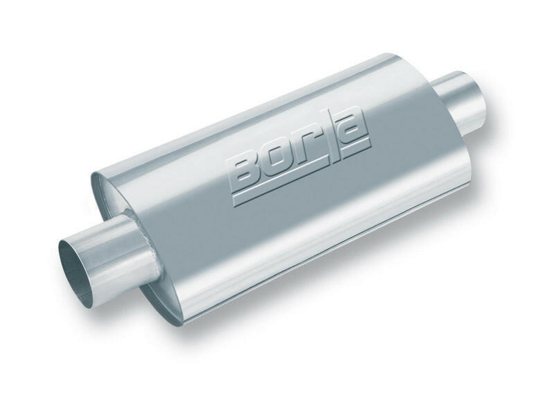 Borla XR-1 Racing Sportsman 4in Inlet/Outlet Center/Center Oval Muffler-4.5in Diameter x 12in Length Muffler Borla