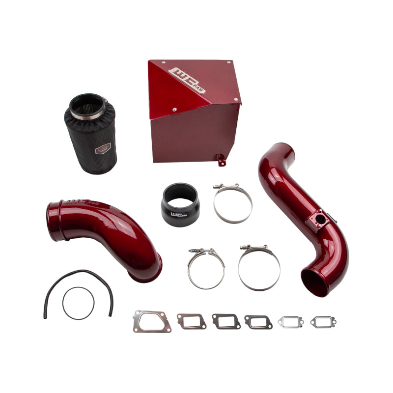Wehrli 11-16 Chevrolet 6.6L Duramax LML 4in Intake Kit Stage 2 - WCFab Red Cold Air Intakes Wehrli