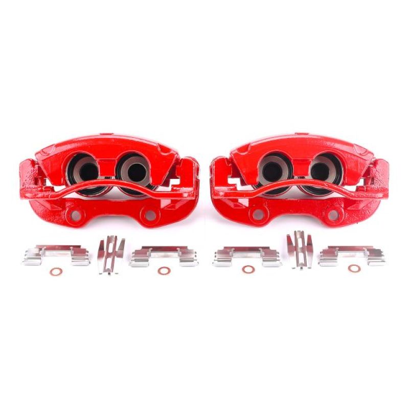 Power Stop 02-06 Cadillac Escalade Rear Red Calipers w/Brackets - Pair Brake Calipers - Perf PowerStop