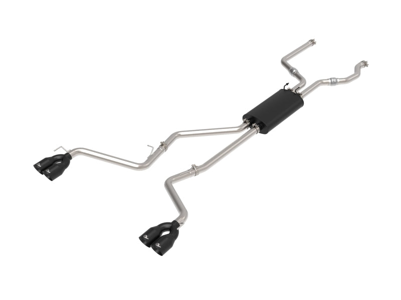 aFe MACH Force-Xp 2.5in. 304 SS C/B Exhaust 20-21 Ford Explorer V6-3.0L - Black Tip Catback aFe