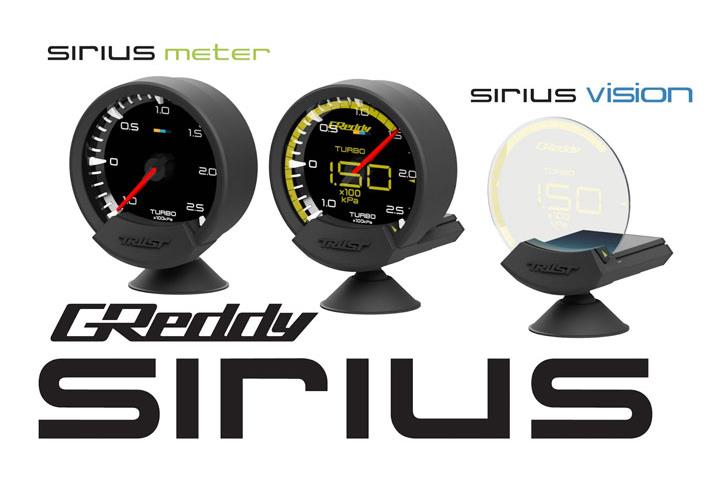 GReddy Sirius Unify Turbo Boost Gauge Set (Sirius Meter w/Boost Pressure Sensor Set & Vision Displ) Gauges GReddy