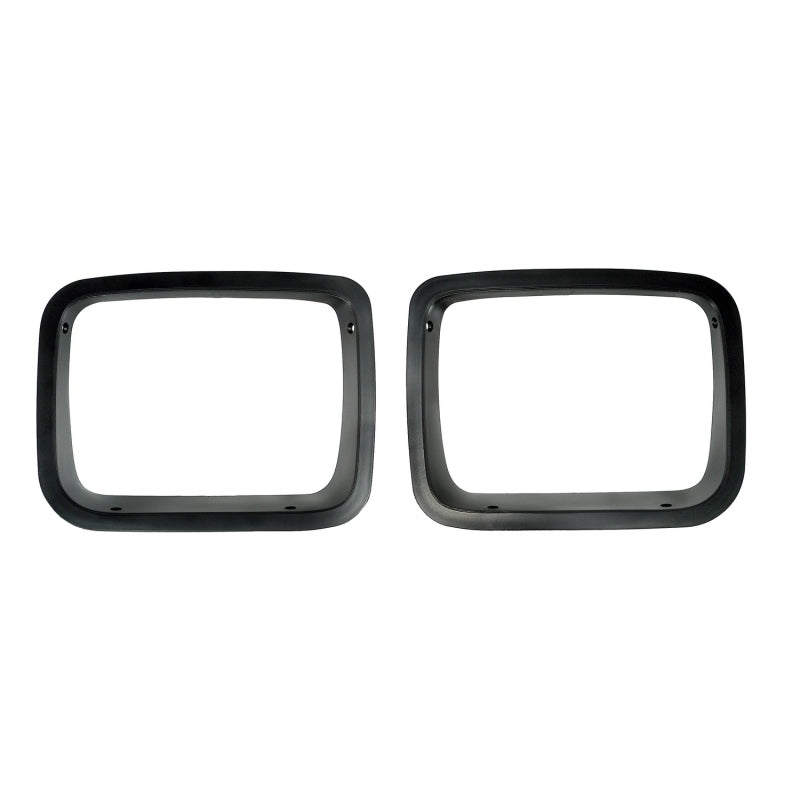 Rugged Ridge Headlight Bezels Black 87-95 Jeep Wrangler YJ Light Mounts Rugged Ridge