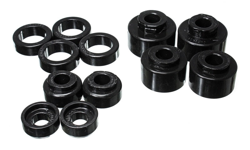 Energy Suspension 2005-07 Ford F-250/F-350 SD 2/4WD Reg Cab Body Mount Set - Black Bushing Kits Energy Suspension