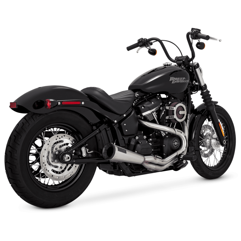 Vance & Hines HD Softail Fat Bob 18-22 Upsweep SS 2-1 PCX Full System Exhaust Powersports Exhausts Vance and Hines