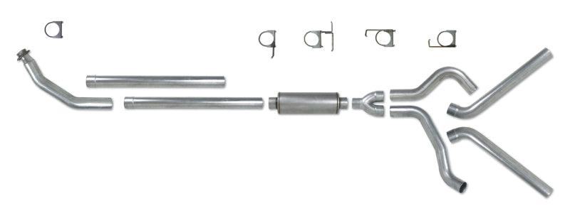 Diamond Eye KIT 4in TB DUAL AL: 94-02 DODGE CUMMINS 5.9L Turbo Back Diamond Eye Performance