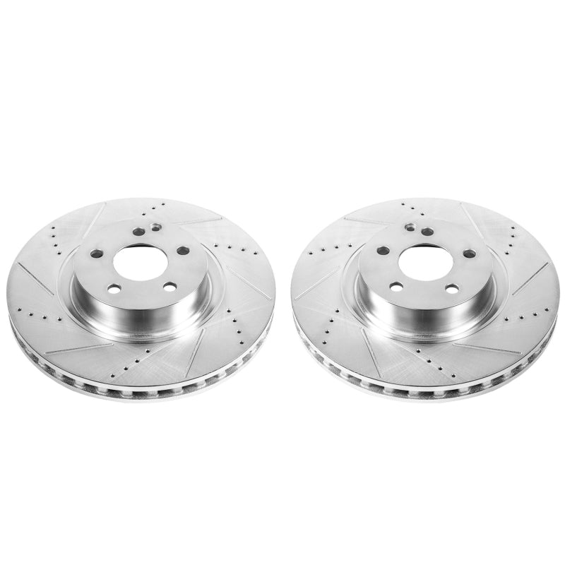 Power Stop 07-08 Mercedes-Benz CL550 Front Evolution Drilled & Slotted Rotors - Pair Brake Rotors - Slot & Drilled PowerStop